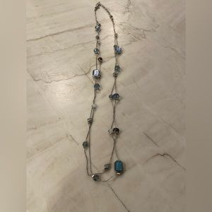 Long necklace- blue/silver